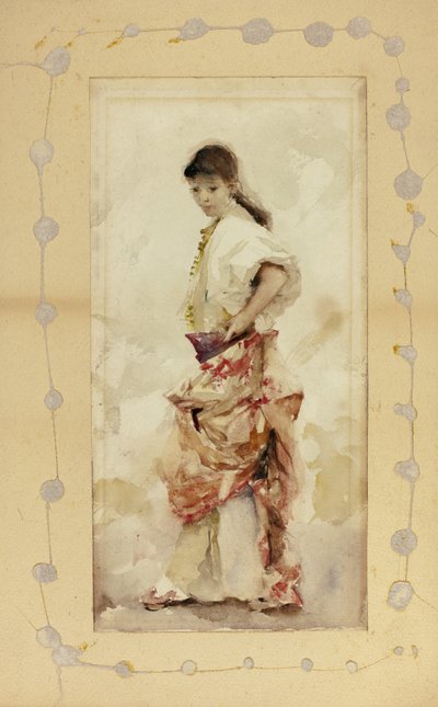 Niña en Traje Español, antes de 1880 de John Singer Sargent