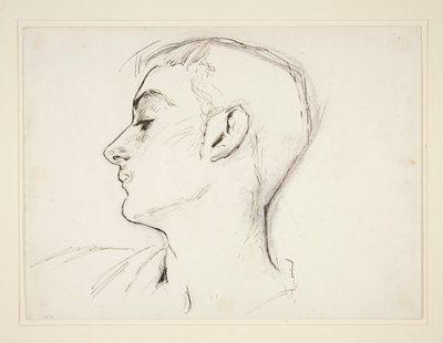 Cabeza de un joven de perfil de John Singer Sargent
