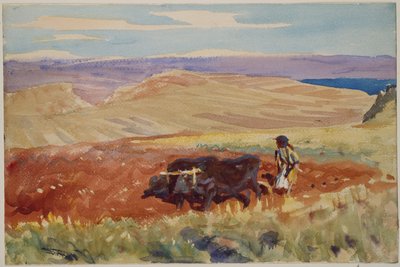 Colinas de Galilea, c.1905-06 (acuarela) de John Singer Sargent