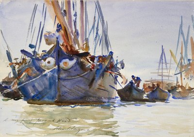 Barcos de vela italianos en ancla de John Singer Sargent
