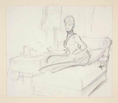 Señora en la mesa de té de John Singer Sargent
