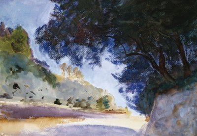Paisaje, olivos, Corfú, 1909 de John Singer Sargent