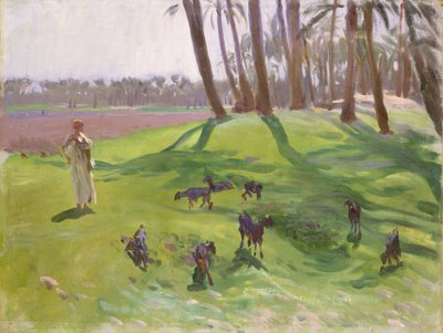 Paisaje con cabrero de John Singer Sargent