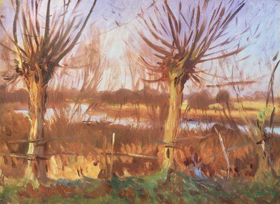 Paisaje con árboles, Calcot-on-the-Thames de John Singer Sargent