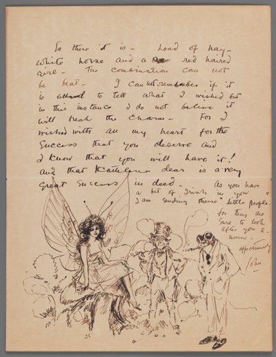 Carta a Kathlene MacDonell de John Singer Sargent