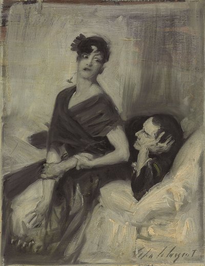 Hombre y Mujer en una Cama, c.1880-1882 de John Singer Sargent