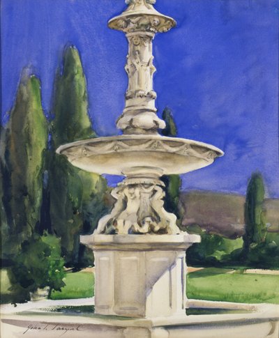 Fuente de mármol en Italia de John Singer Sargent
