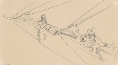 Hombres en un mástil, c.1876 de John Singer Sargent