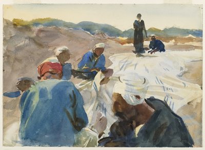 Remendando una vela de John Singer Sargent