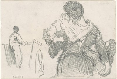 Madre e hijo [recto], c. 1871-1872 de John Singer Sargent