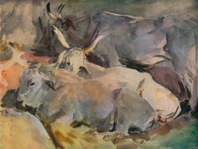 Bueyes en Siena, c. 1910 de John Singer Sargent