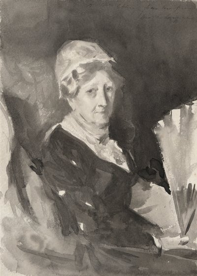 Retrato de la Sra. Frederick Mead con un ventilador de John Singer Sargent