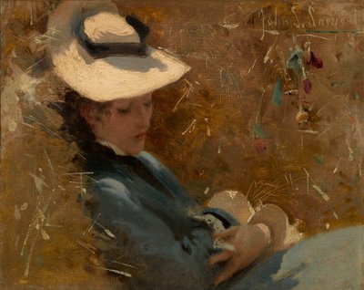 Descansando, c.1875 (óleo sobre lienzo) de John Singer Sargent