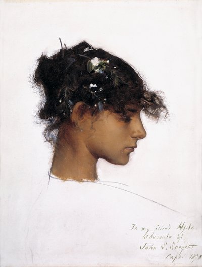 Rosina Ferrara, cabeza de una chica de Capri de John Singer Sargent