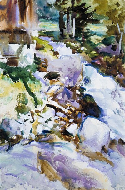 Arroyo apresurado, c.1904-11 de John Singer Sargent