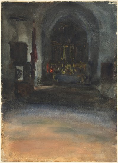 Interior de iglesia española, c. 1880 de John Singer Sargent