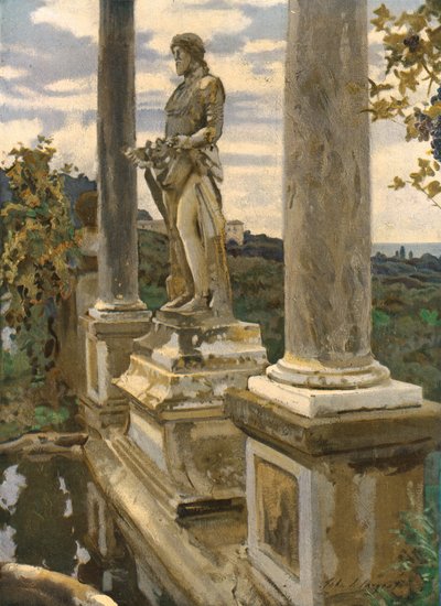 Estatua de Vertumnus en Frascati, 1907, c. 1930 de John Singer Sargent