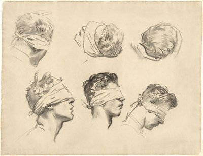 Estudios para "Gassed" de John Singer Sargent