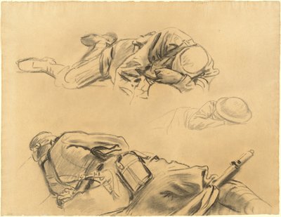Estudios para "Gassed" de John Singer Sargent