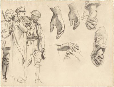 Estudios para Gassed, 1918-1919 de John Singer Sargent