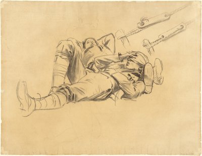 Estudios para "Gassed" (recto) de John Singer Sargent