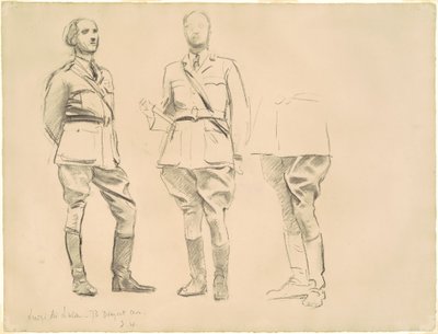 Estudios para "Oficiales Generales de la Primera Guerra Mundial" de John Singer Sargent