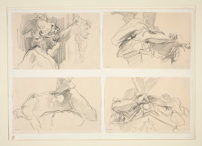 Estudios de Cellini de John Singer Sargent