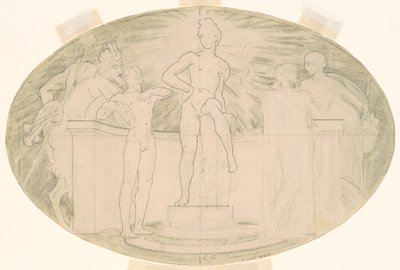 Estudio para Arte Clásico y Romántico, c. 1921 de John Singer Sargent