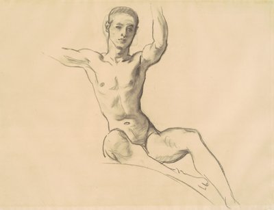 Estudio para Figura sobre Música, 1919-1920 de John Singer Sargent