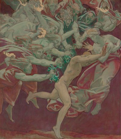 Estudio para el Museo de Bellas Artes de Boston, Murales: Orestes y las Furias de John Singer Sargent