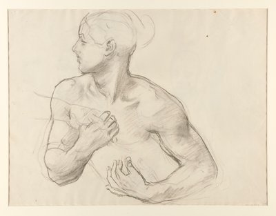 Estudio de Clitemnestra para Orestes Perseguido por las Furias, mural, Escalera, Museo de Bellas Artes de Boston de John Singer Sargent