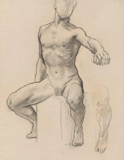 Estudio de Perseo para Perseo sobre Pegaso matando a Medusa, mural, Escalera, Museo de Bellas Artes, Boston [?] de John Singer Sargent