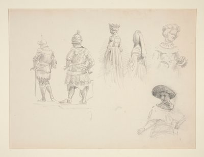 estudio de seis figuras de John Singer Sargent