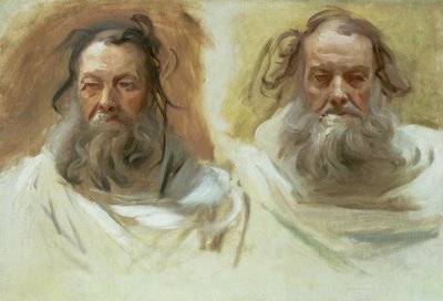 Estudio de dos cabezas: Los profetas, c.1892 de John Singer Sargent