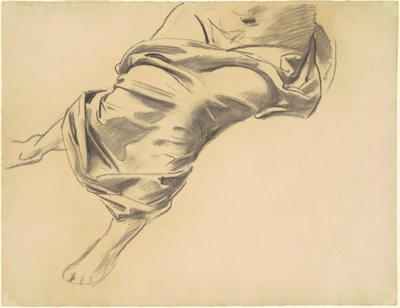 Estudio de una figura drapeada de John Singer Sargent