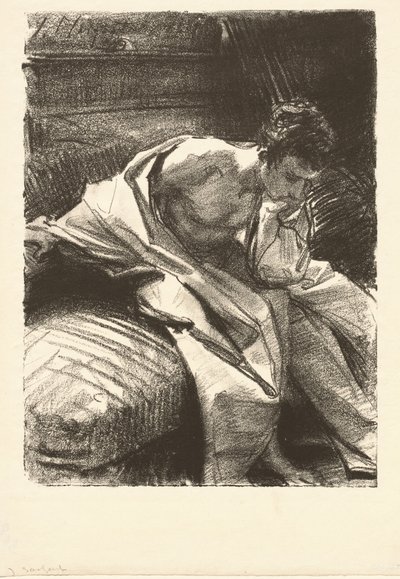 Estudio de un hombre sentado de John Singer Sargent