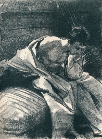 Estudio de un joven sentado de John Singer Sargent