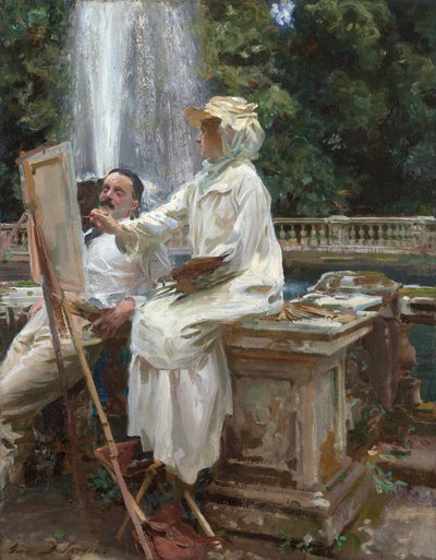 La Fuente, Villa Torlonia, Frascati, Italia de John Singer Sargent