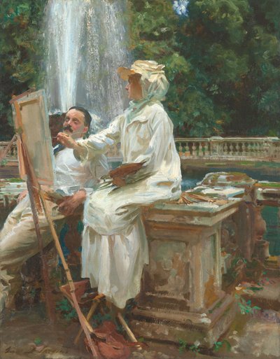 La Fuente, Villa Torlonia, Frascati, Italia de John Singer Sargent