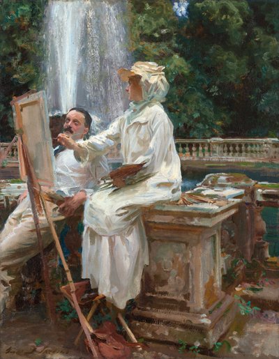 La Fuente, Villa Torlonia, Frascati, Italia de John Singer Sargent