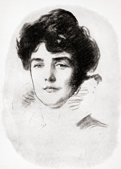 Jeanette Jennie Jerome, Lady Randolph Churchill y madre de Sir Winston Churchill, de A Roving Commission de Winston S. Churchill pub. por Scribners, 1930 de John Singer after Sargent