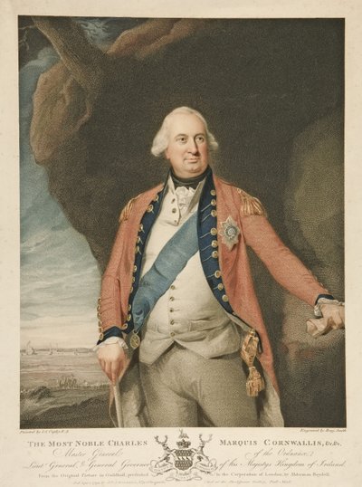 El más noble Charles Marqués Cornwallis, pub. 1798 de John Singleton (after) Copley