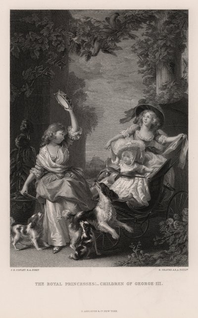 Las princesas reales: Hijas de Jorge III (grabado) de John Singleton (after) Copley