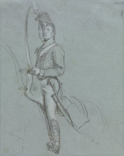 Un oficial de húsares a caballo, 1812 de John Singleton Copley