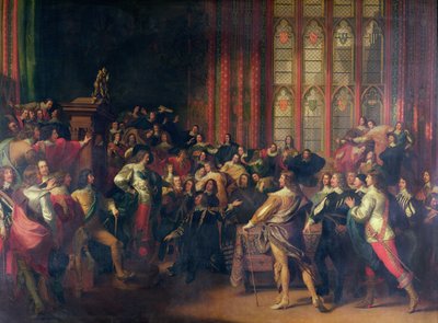 Carlos I (1600-49) exigiendo a los cinco miembros en la Cámara de los Comunes en 1642 de John Singleton Copley