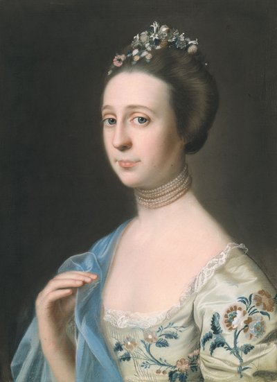 Mrs. Henry Hill (Anna Barrett), c.1765-1770 (pastel sobre papel montado en lino) de John Singleton Copley