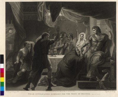Príamo suplicando a Aquiles por el cadáver de Héctor de John Singleton Copley