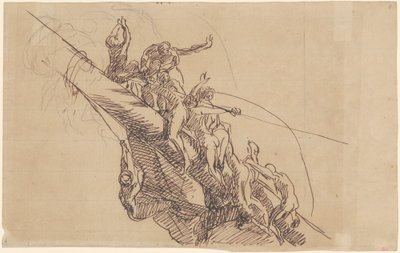 Estudio para "La derrota de las baterías flotantes en Gibraltar" de John Singleton Copley