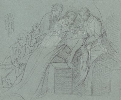 Estudio para el Grupo Central en la Muerte del Conde de Chatham de John Singleton Copley