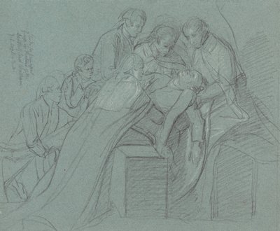 Estudio para el Grupo Central en la "Muerte del Conde de Chatham" de John Singleton Copley